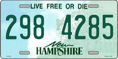 NH license plate 2984285