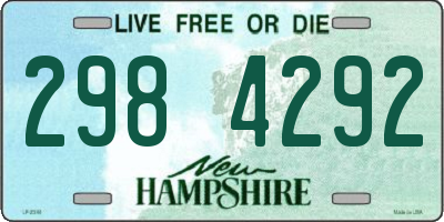 NH license plate 2984292