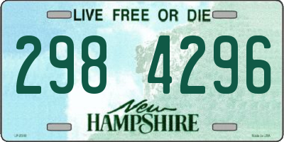 NH license plate 2984296