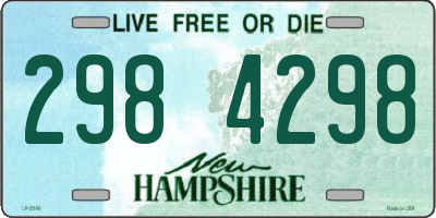 NH license plate 2984298