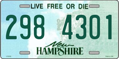 NH license plate 2984301