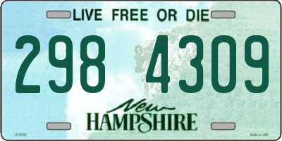 NH license plate 2984309