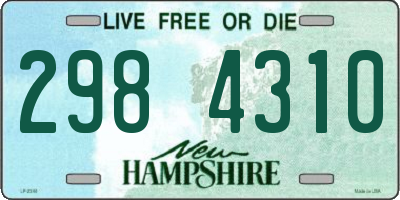 NH license plate 2984310