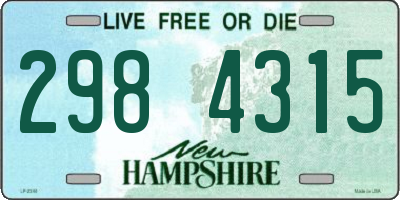 NH license plate 2984315