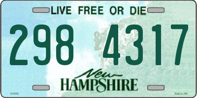 NH license plate 2984317