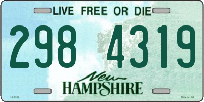 NH license plate 2984319