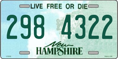 NH license plate 2984322