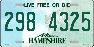 NH license plate 2984325