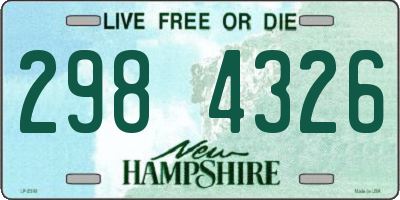 NH license plate 2984326