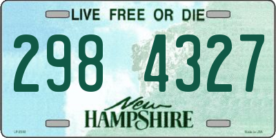 NH license plate 2984327