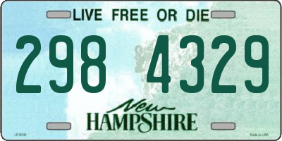NH license plate 2984329