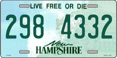 NH license plate 2984332