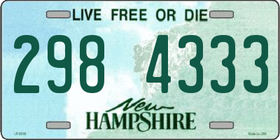 NH license plate 2984333