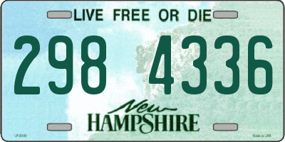 NH license plate 2984336