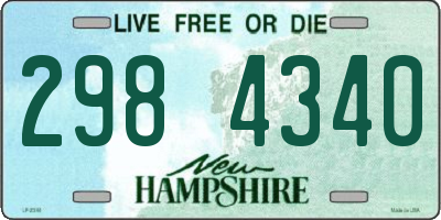 NH license plate 2984340