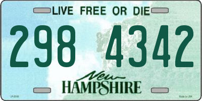 NH license plate 2984342