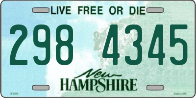 NH license plate 2984345