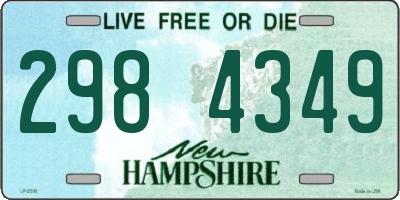 NH license plate 2984349