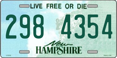NH license plate 2984354