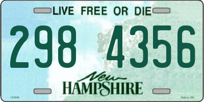 NH license plate 2984356