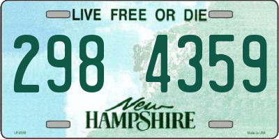 NH license plate 2984359