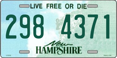 NH license plate 2984371