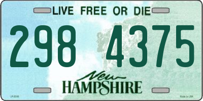 NH license plate 2984375