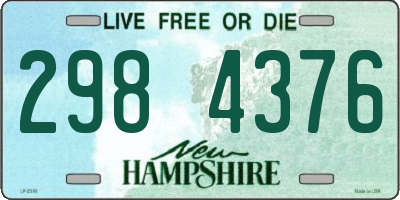 NH license plate 2984376
