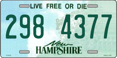 NH license plate 2984377