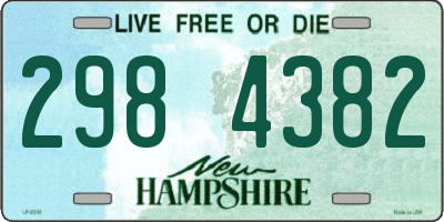 NH license plate 2984382
