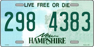 NH license plate 2984383