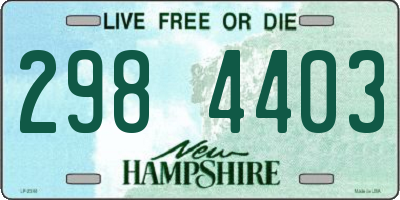 NH license plate 2984403