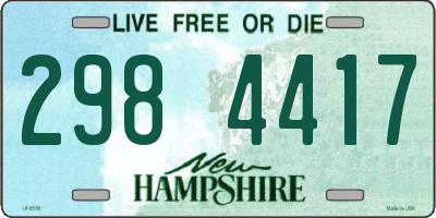 NH license plate 2984417