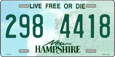 NH license plate 2984418