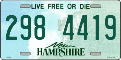 NH license plate 2984419