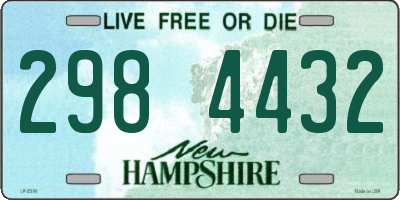 NH license plate 2984432
