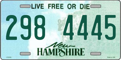 NH license plate 2984445