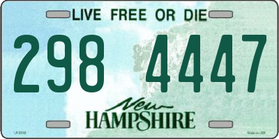 NH license plate 2984447