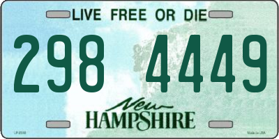 NH license plate 2984449