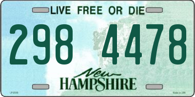NH license plate 2984478