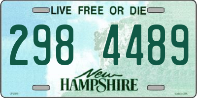 NH license plate 2984489