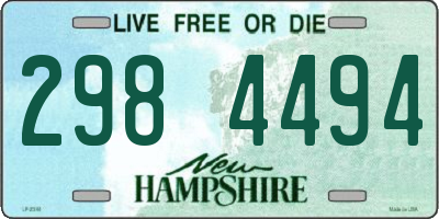 NH license plate 2984494