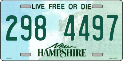 NH license plate 2984497