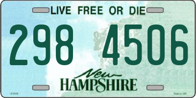 NH license plate 2984506