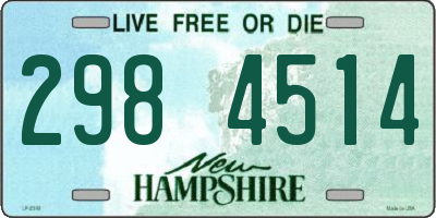 NH license plate 2984514