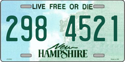 NH license plate 2984521