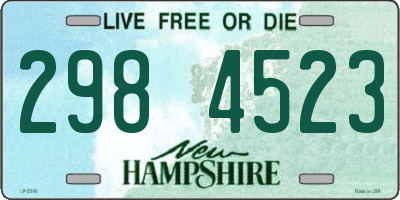 NH license plate 2984523
