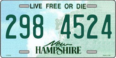 NH license plate 2984524