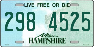 NH license plate 2984525