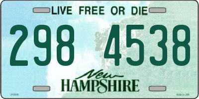 NH license plate 2984538